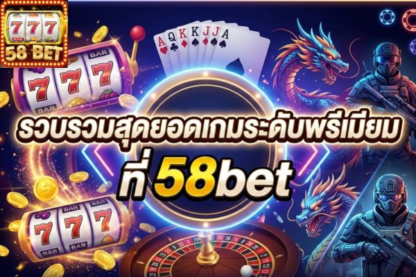 รวบรวมสุดยอดเกมระดับพรีเมียมที่ 58bet