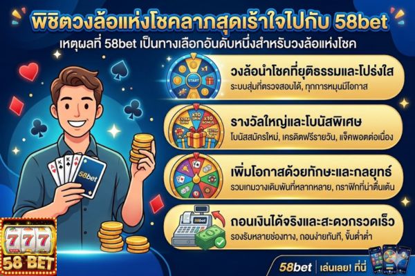 พิชิตวงล้อแห่งโชคลาภสุดเร้าใจไปกับ 58bet